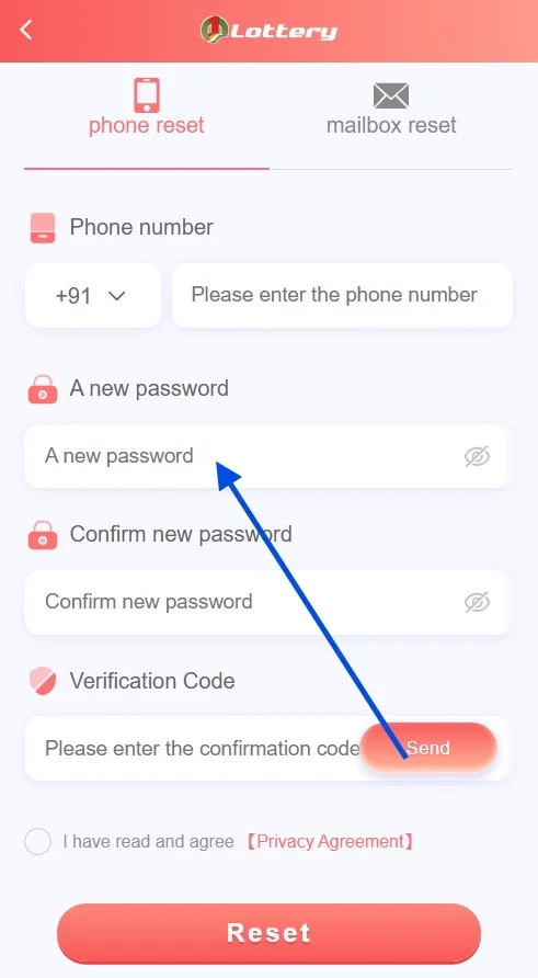 create a new password